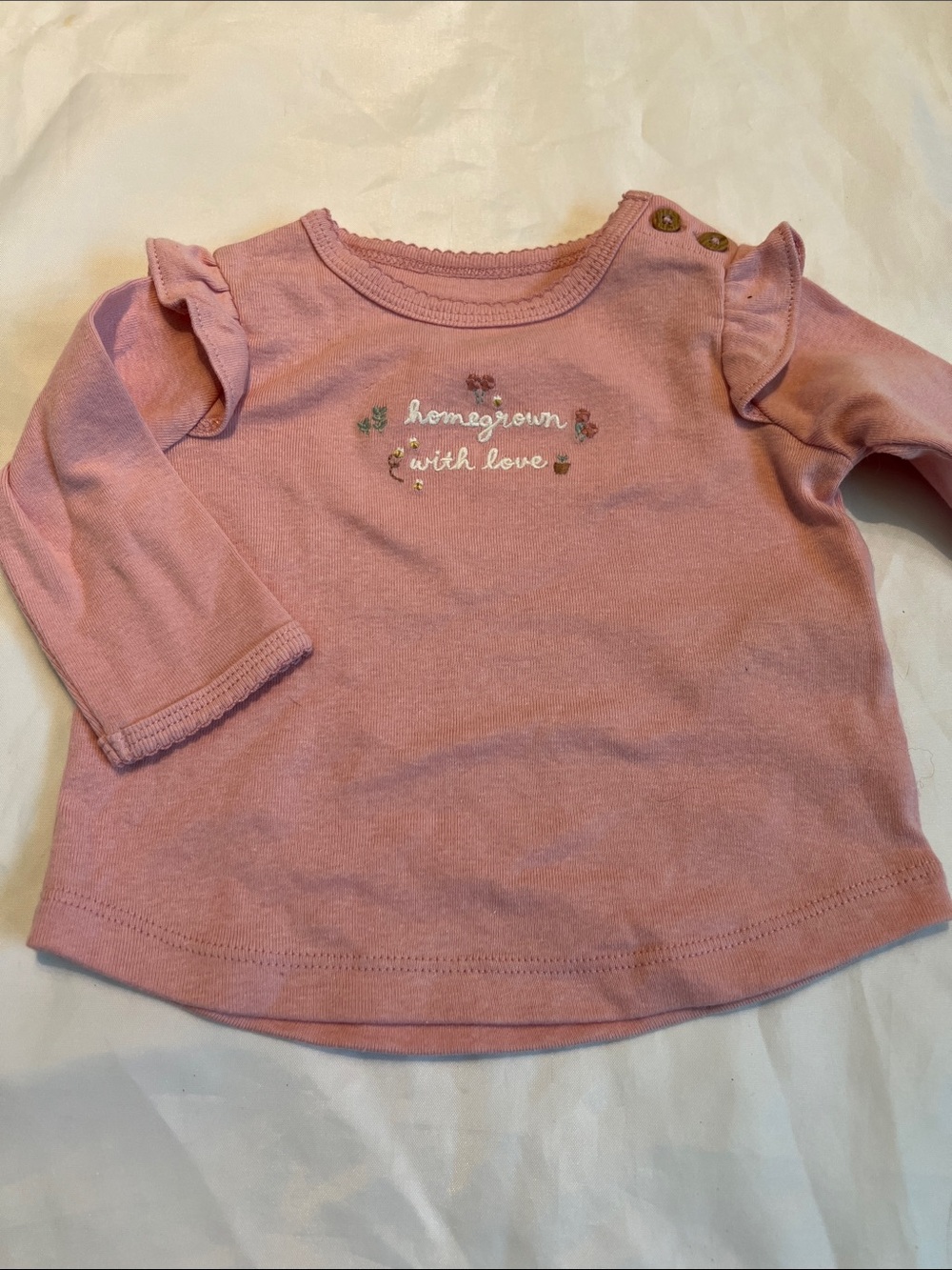 “Bundle 10/$13” Carter's 3M Pink Long Sleeve Top with Floral baby girl top